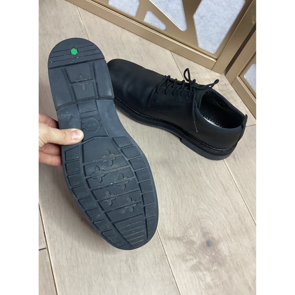 Timberland Squall Canyon Plain Toe Waterproof Oxford  Black Leather Men 9 Shoes
